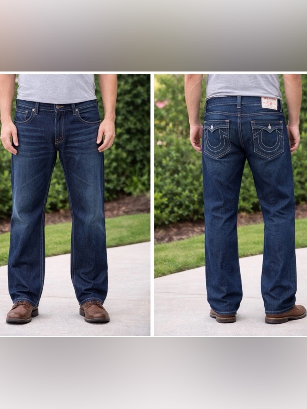 True Religion Jeans Mens 42x34 Blue Ricky Thick Stitch USA Y2K